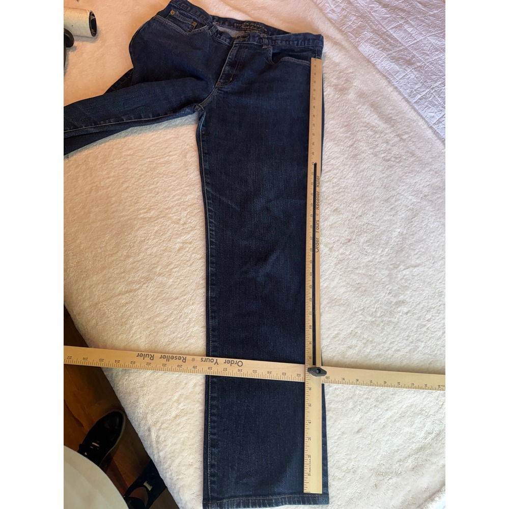 Lauren Ralph Lauren Classic Straight Leg Jeans Dark Wash Stretch Denim Size 12 - Picture 3 of 9